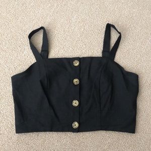 Black crop tank